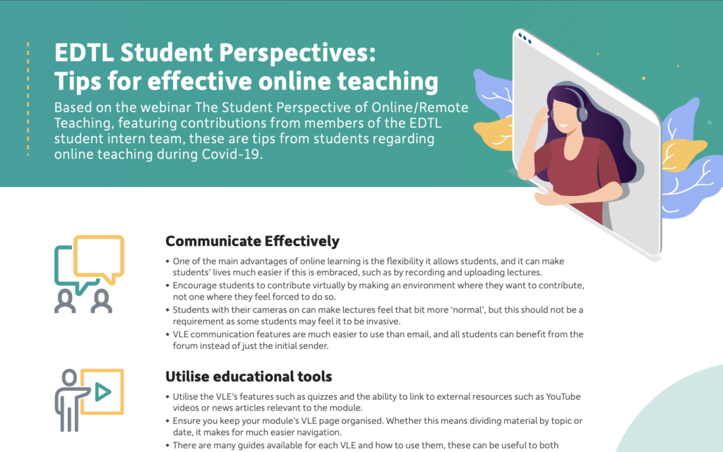 Student Prespective: Tips-Online-Teaching – EDTL