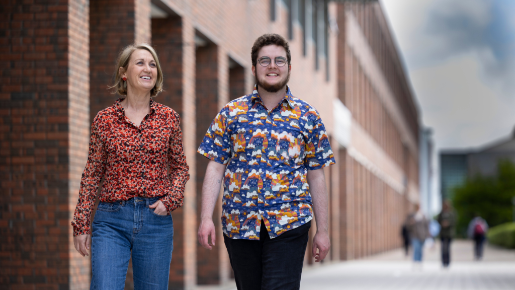 Fiona Earley, Autism Friendly University Coordinator and student Matthew Smith