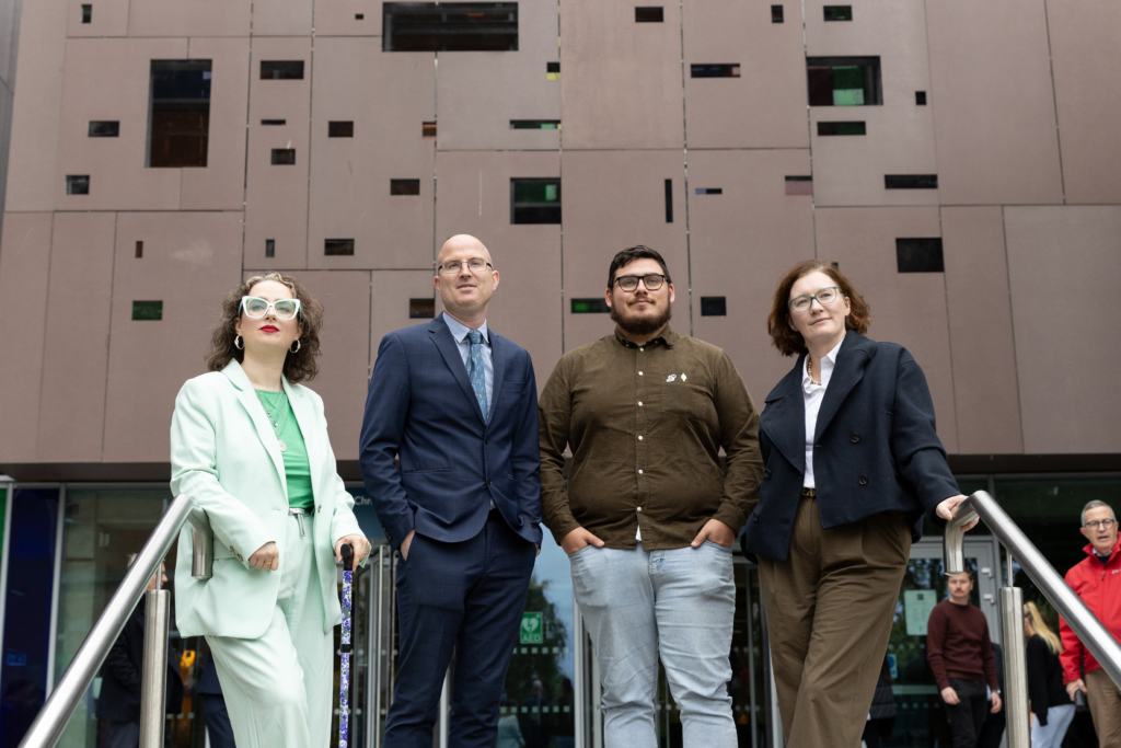 From left to right: Senator Annie Hoey, Labour. Paul Lynam, Deputy Director General, British Irish Chamber of Commerce. Nathan Murphy, USI. Sinead Riordan, Head of International Relations and Policy, RIA.